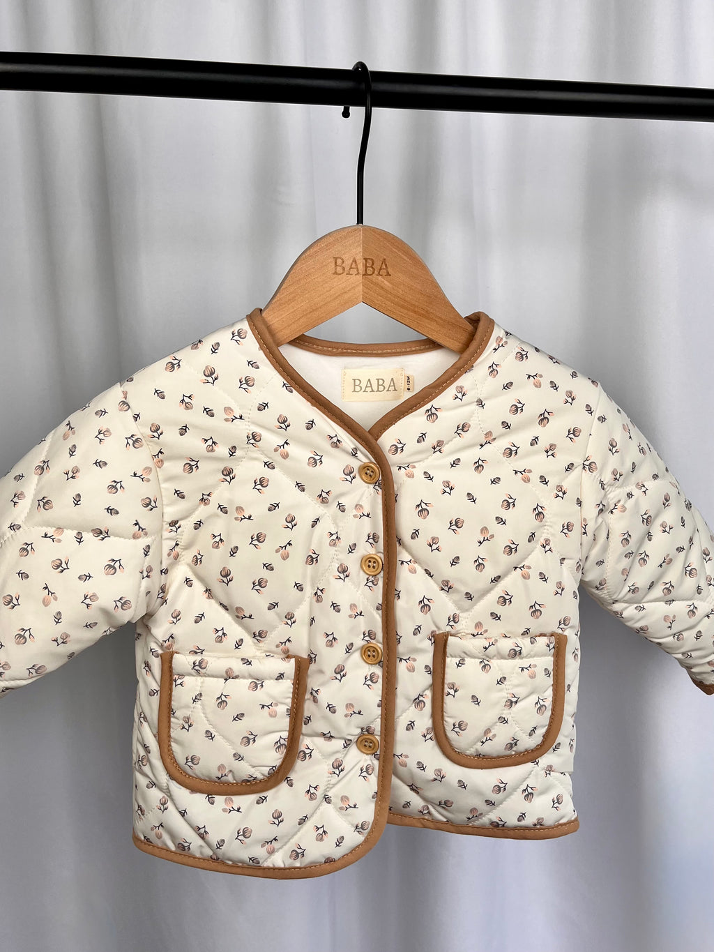 Floral quilted coat image 0