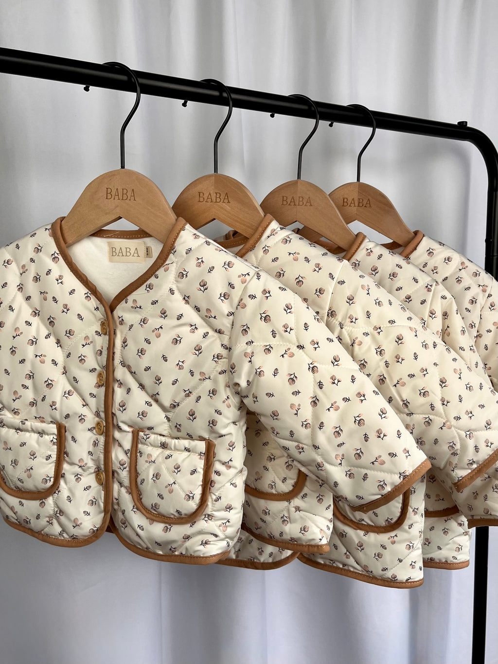 Floral quilted coat image 1