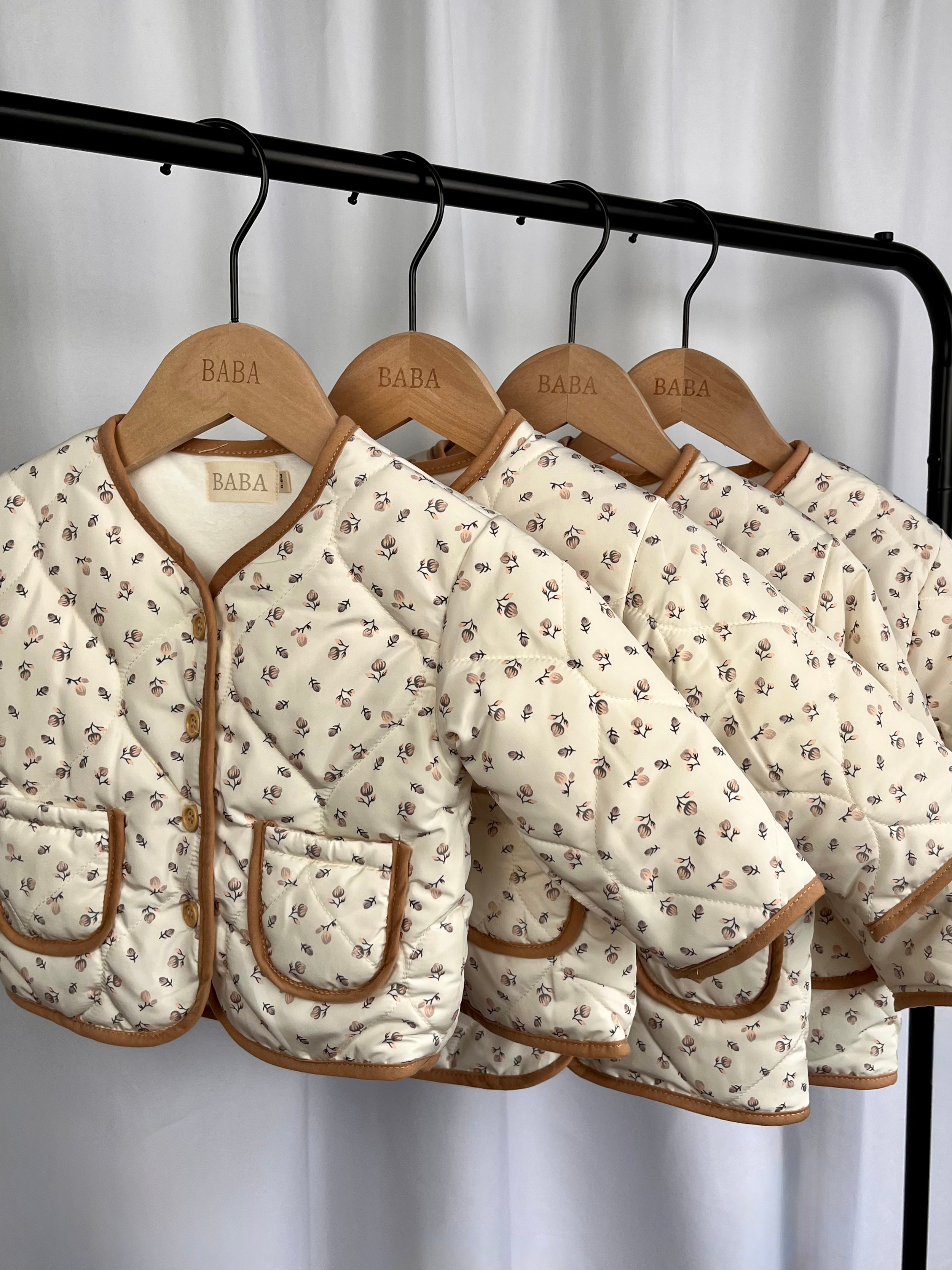 Floral quilted coat image 1